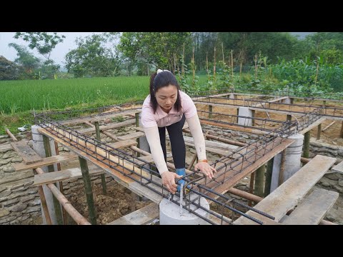 Build square beam steel around the floor / How To Make A LEVEL Floor System for house