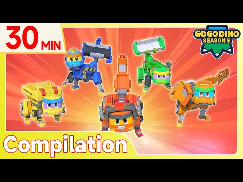 ⭐️GOGODINO S8⭐️ EP10-12 | 30 MIN Compilation 4 | Dinosaurs Town | Kids Cartoon | Super Power