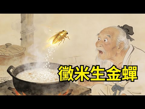 貪官罰沒全村存糧，只給老翁壹袋發黴米，老翁煮粥時米中竟飛出壹只金蟬，金蟬吐珠，珠子落地變糧倉！【故事便利店】#民間故事#傳統故事#故事頻道#聽書#睡前故事#情感