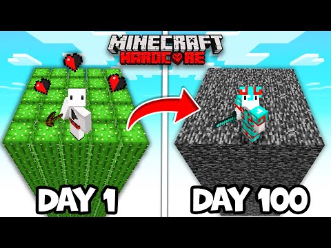 100 DAYS, BUT THE CHUNK CHANGES EVERY DAY in Minecraft Hardcore