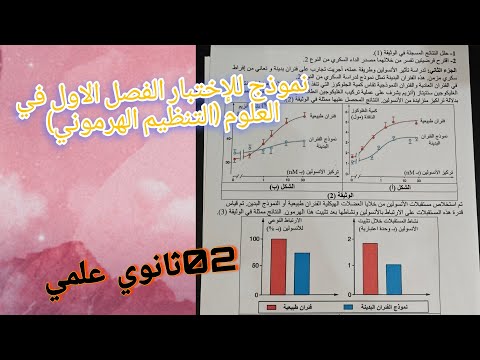 نموذج هااام للإختبار الفصل الاول في العلوم التنظيم الهرموني (البدانة )للسنة الثانية ثانوي ع ت