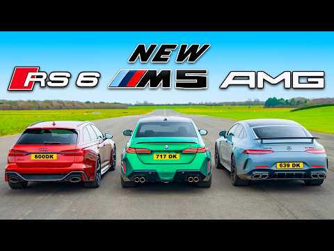 BMW M5 baru v RS6 Perf v AMG GT 63: DRAG RACE