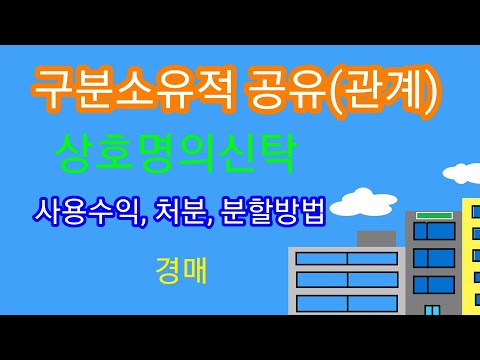 [공동소유 제3부] 구분소유적 공유관계(상호명의신탁)