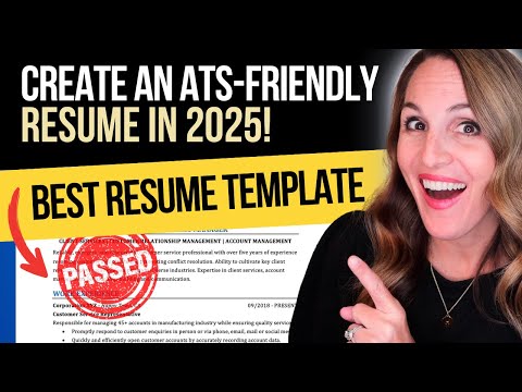 Create An ATS-FRIENDLY Resume For Today's 2025 Job Market | BEST Resume Template & AI Prompts