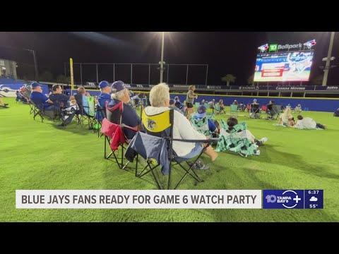 Blue Jays Fans to cheer on the team in the World Series at the spring training center in Dunedin