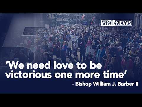 Thousands gather at NC Capitol to attend rally for love and peace, headed by civil rights reverend