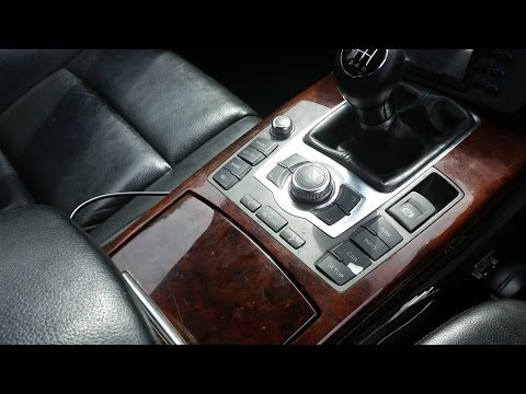 How to replace central console - MMI control, handbrake button on Audi A6 (C6 4F)