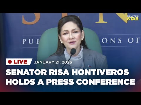 LIVESTREAM: Senator Risa Hontiveros holds a press conference (January 21, 2026)
