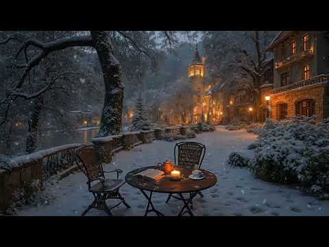 You're Relaxing in Gothic Winter Solitude | Dark Academia Music & Snowfall Ambience | Calm, Study