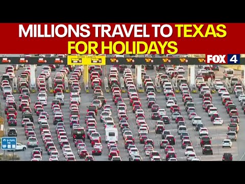 Traffic backs up near DFW Airport as travelers head out