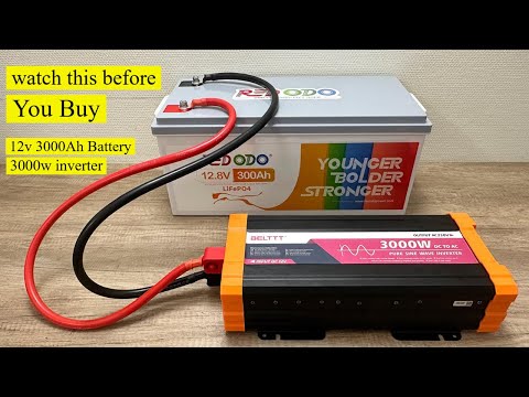 12v inverter 3000w test with maximum discharging current 300Ah battery