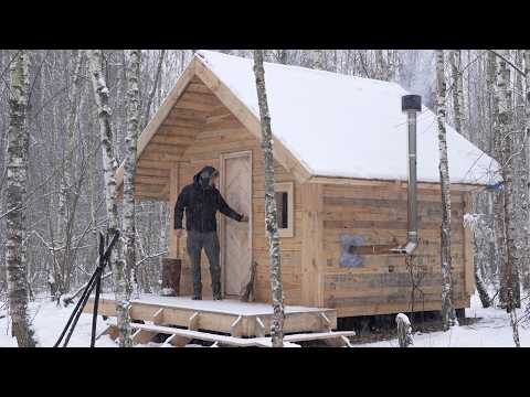 escape the city and built dream cabin with huge open workshop in wilderness