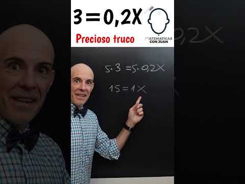 ¿Sabías que resolver 3=0,2X es así de fácil?