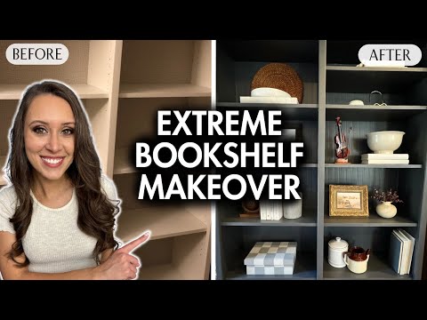 Amazing DIY Bookshelf Makeover with a Stunning Faux Beadboard Hack