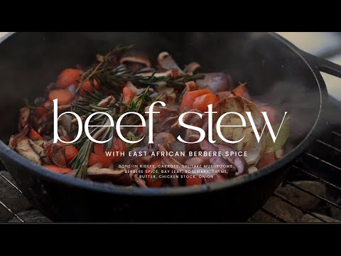 East African-Spiced Beef Stew on the Grill | ASMR Outdoor Cooking