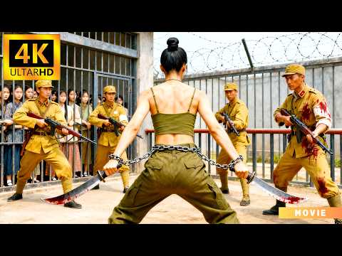 Japanese captured 100 girls; a female guerrilla hidden inside led a jailbreak with the outside help!