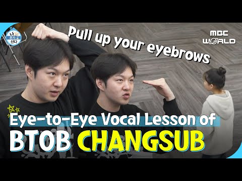 [C.C.] BTOB's lead vocalist CHANGSUB teaching how to sing well #BTOB #CHANGSUB