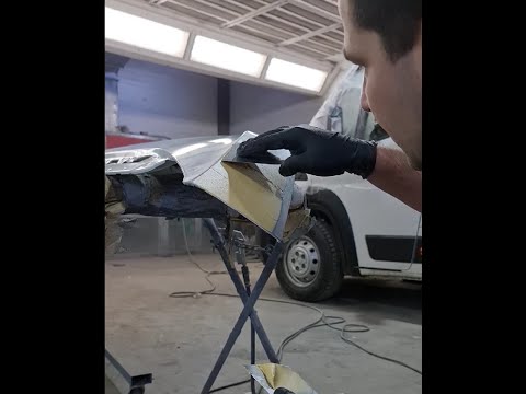 Подготовка детали к покраске после рихтовки, показываю, как я это делаю.