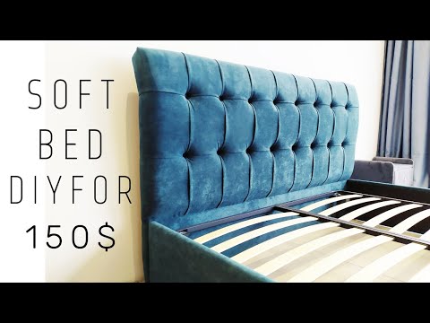 КРОВАТЬ своими РУКАМИ/капитоне(каретная стяжка) soft bed capitone DIY