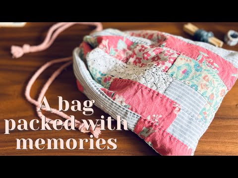 A bag packed with memories - making a bag by repurposing old kids clothes with full of memories