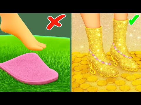 👗 From Rags to Royalty 🌟 Doll's Queen of Fancy Makeover Full Tutorial