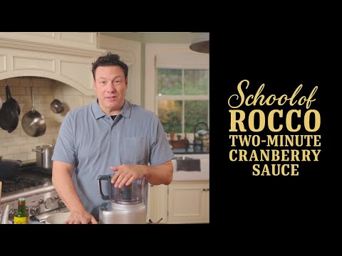 2- Minute RAW Cranberry Sauce (No Cooking!) | School of Rocco Holiday Fix
