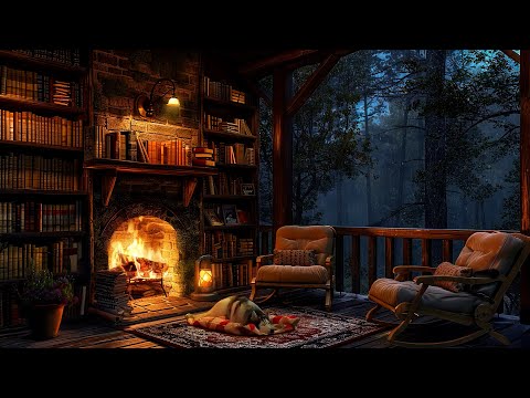 Cozy Balcony Ambience with Smooth Jazz Music - Reading Books in a Rainy Day with Rain Sounds