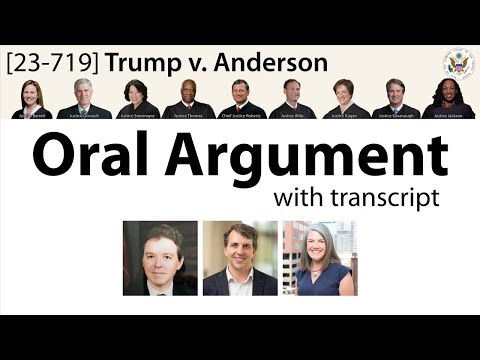 Oral Argument: Trump v. Anderson