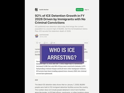92% of New ICE Detainees are NOT Criminals!