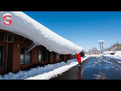 Skilled Snow Removal: Massive Roof Avalanche | Extreme Challenging Roof Snow Clearing Moments #17