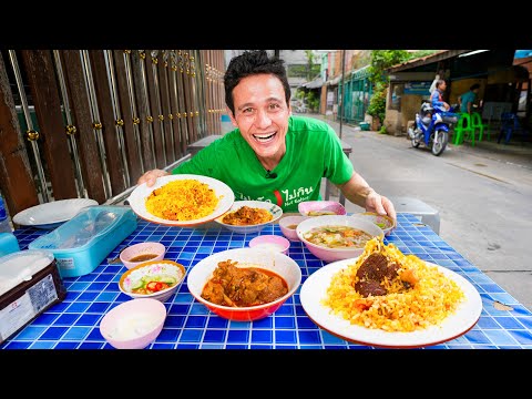 Thai Muslim Street Food!! Bangkok's Most Famous Goat Biryani!!