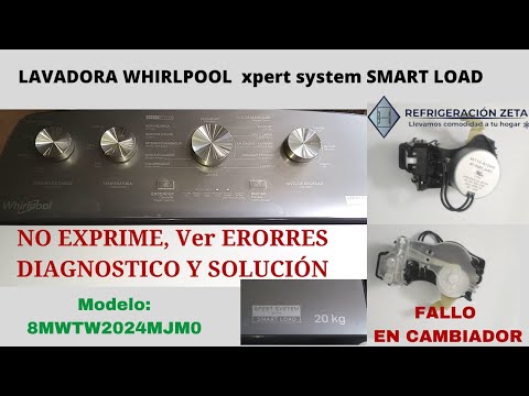 Xpert System (Smart Load) washing machine NOT SPINNING, diagnosis, SEE CODES, solution, ACTUATOR ...
