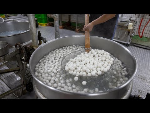 Top Food Factory in Taiwan, 旗魚魚丸,甜不辣,天婦羅,蝦捲大量製作/Sailfish Fish Balls, Fried Fish Cake Making