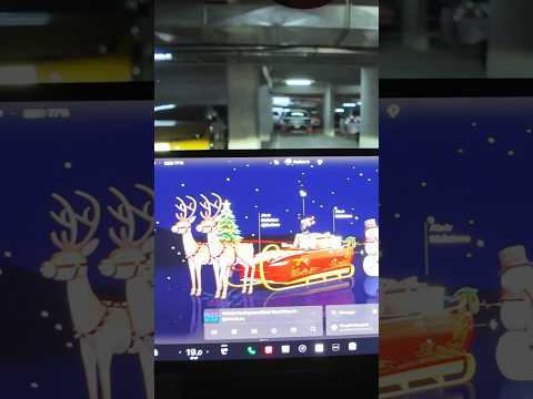 Modo Santa en Tesla 🎅| Update Navideña 2025 #Tesla #ModoSanta #Shorts #Autos #PrometeoTec #model3