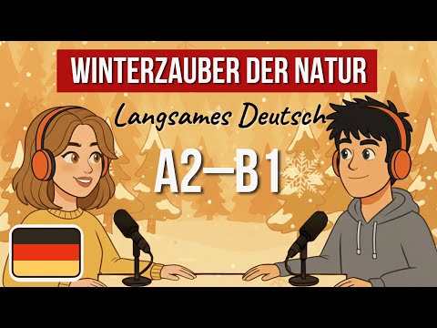 Learn German in Winter: Magical Conversations about Mountains, Snow & Forests