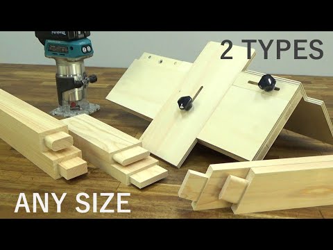 How to Make a Jig to Create Two Types of Tenons of Any Size Using a Trimmer