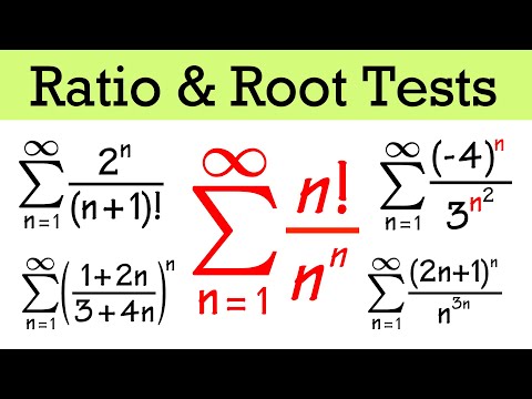 Ratio & Root Tests (for infinite series, Calculus 2)