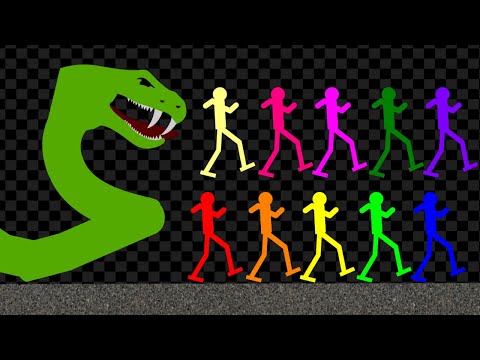 Survival Stickman Race: Run From Anaconda