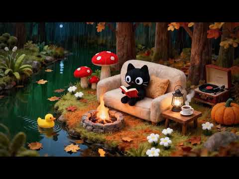 Rainy Jazz Lofi — Cozy Study Beats for Focus, Reading & Relaxation 🍂📚☕