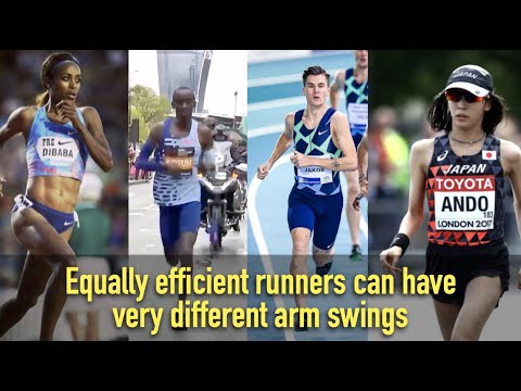 Equally efficient runners can have very different arm swings when running