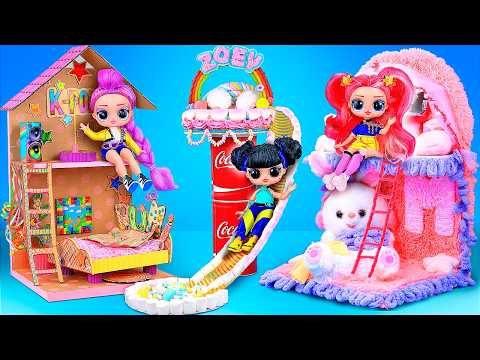 DIY Cardboard and Fluffy Houses for K-Pop Demon Hunters! 10 Crafts for L.O.L. Dolls