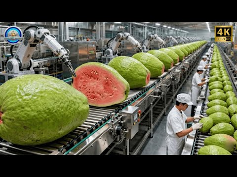 Inside a Modern Guava Factory: From Fresh Guavas to Pink Guava Nectar (Full Process)