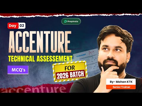 Accenture 2026 LIVE 🔴 | Technical Assessment MCQs & Answers | Must-Solve Questions