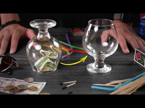 ПЕРЕМЕСТИ 100$ В ДРУГОЙ БОКАЛ НЕ ПРИКАСАЯСЬ К ПЕРВОМУ | невозможные барные головоломки