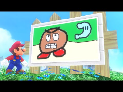 I Added CUSTOM HINT ART to Super Mario Odyssey!!