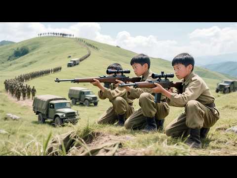 Japanese troops climbed the mountain but were ambushed by three boys and wiped out!