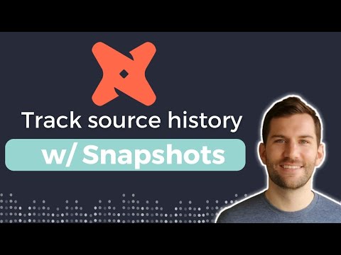 How to use dbt Snapshots to track data history