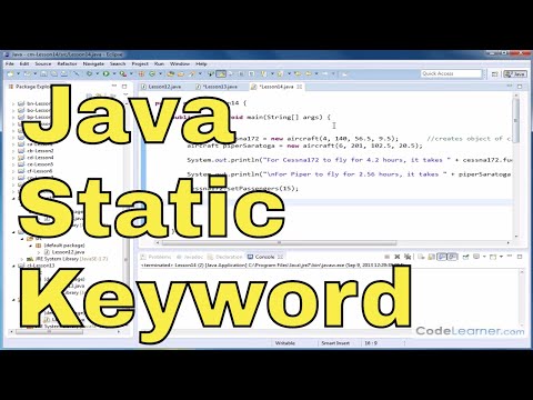 Java Online Tutorial - 14 - The Static Keyword