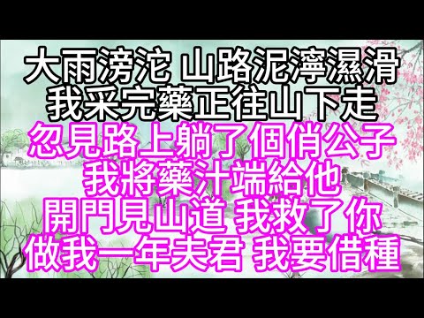 大雨滂沱，山路泥濘濕滑，我采完藥，正往山下走，忽見路上躺了個俏公子，我將藥汁端給他，開門見山道，我救了你，做我一年夫君，我要借種【幸福人生】