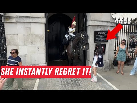 Idiot Chinese Tourist Almost Cries After Guard Shouts!